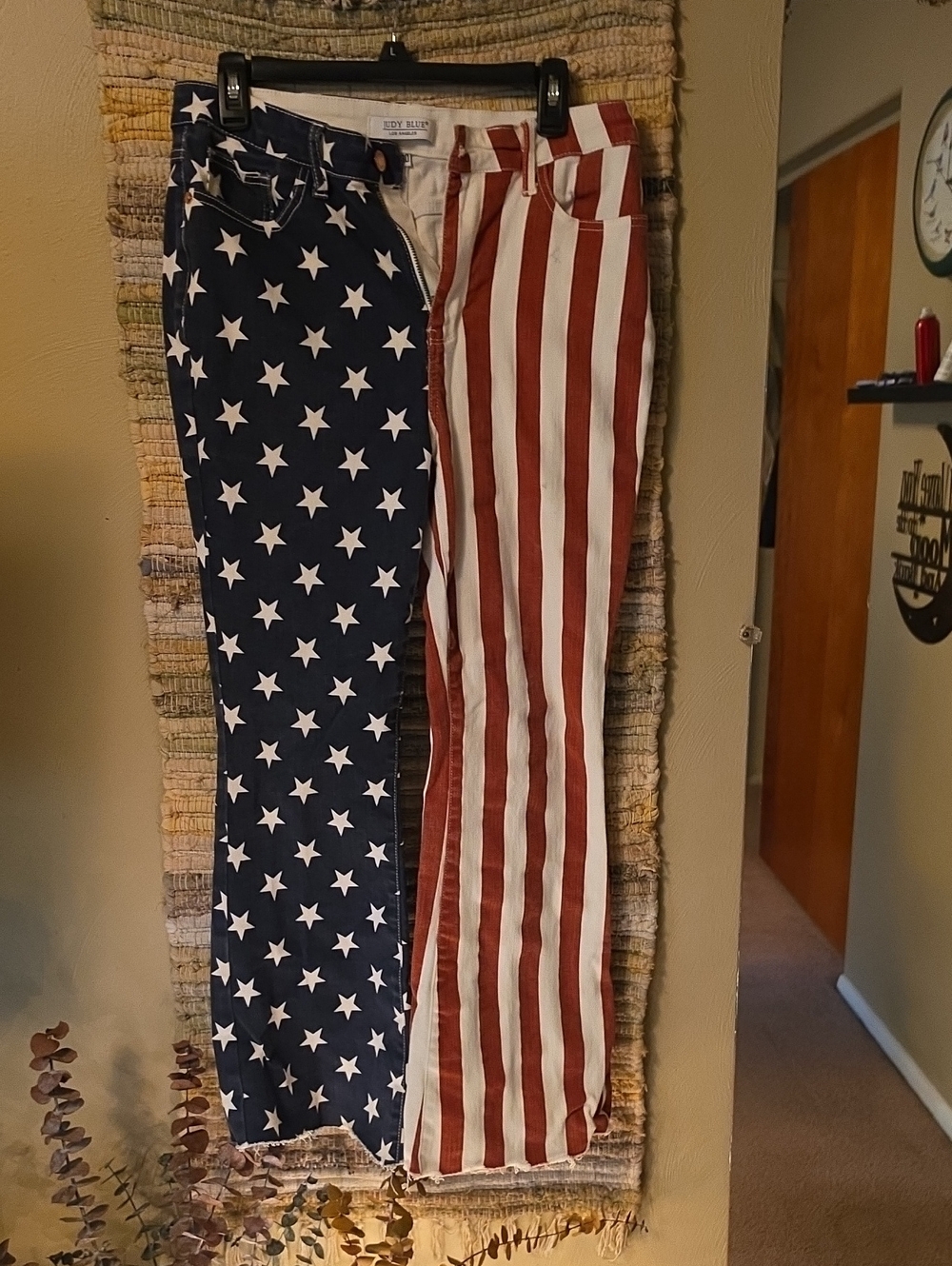 Judy Blue Americana Star & Stripe Jeans - Blue & Red
